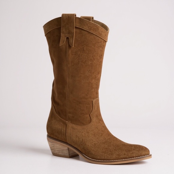 Diba Brown Suede Women's Western Boots - Picture 1 of 7